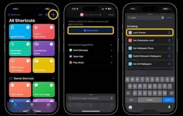 安化苹果14锁屏维修店分享iPhone14升级iOS16.4后如何创建锁屏快捷方式 